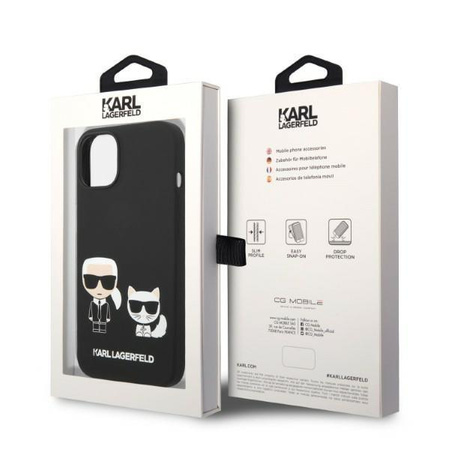 Karl Lagerfeld KLHMP14MSSKCK iPhone 14 Plus 6,7" hardcase czarny/black Liquid Silicone Karl & Choupette Magsafe