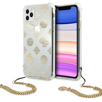 GUESS ETUI POKROWIEC DO IPHONE 11 PRO PEONY CHAIN HARDCASE WYSOKIEJ JAKOŚCI