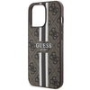Etui Guess GUHMP13XP4RPSW na iPhone 13 Pro Max 6.7" - brązowe 4G Printed Stripes MagSafe