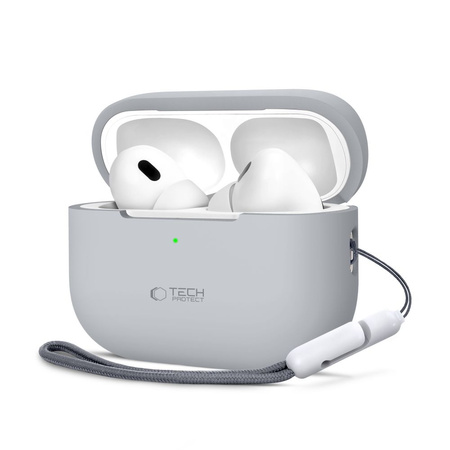 TECH-PROTECT ETUI SILIKONOWE DO APPLE AIRPODS PRO 1 2 Z OPARCIEM NA RĄCZCE