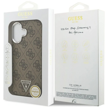 GUESS ETUI CASE DO IPHONE 17 Z LOGO TRIANGLE MAGSAFE SKÓRZANE