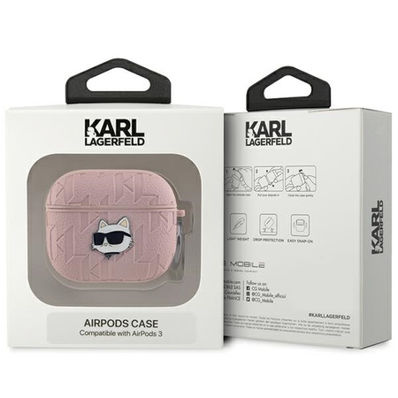 KARL LAGERFELD ETUI DO AIRPODS 3 MONOGRAM CHOUPETTE Z MOTYWEM KLA3PGCHPP
