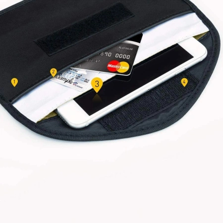 HURTEL ETUI FARADAY DO KLUCZY SAMOCHODOWYCH BLOKUJĄCE FALE RADIOWE 20X11 CM