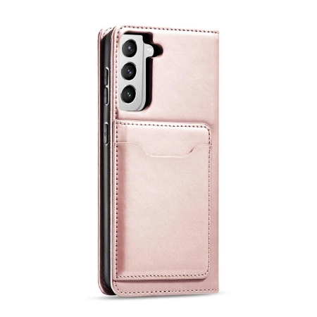 HURTEL ETUI MAGNET CARD POKROWIEC DO SAMSUNG GALAXY S22 PLUS PORTFEL RÓŻOWY