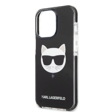 Etui Karl Lagerfeld KLHCP13LTPECK na iPhone 13 Pro / 13 hardcase - czarne Choupette Head