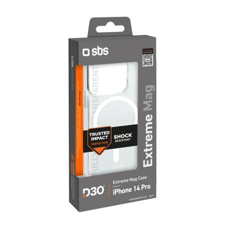 Etui SBS D3O MagSafe do iPhone 14 Pro - przezroczyste