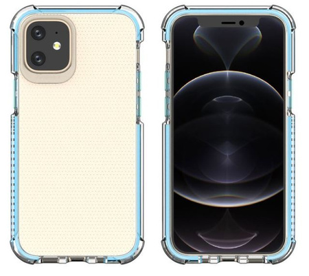 Spring Armor żelowy elastyczny pancerny pokrowiec z kolorową ramką do iPhone 11 Pro niebieski