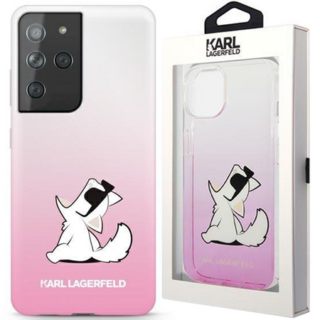 Karl Lagerfeld KLHCS21LCFNRCPI S21 Ultra G998 hardcase różowy/pink Choupette Fun