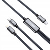 PALPRO KABEL 3X USB-C LIGHTNING SZYBKIE ŁADOWANIE DO SAMSUNG APPLE 100W 1M