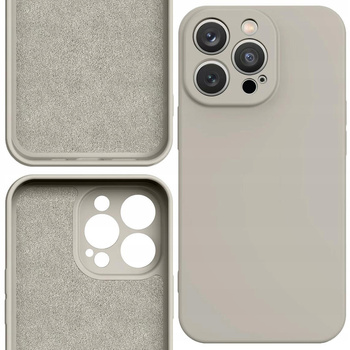 Silicone case etui iPhone 14 Plus silikonowy pokrowiec beżowe