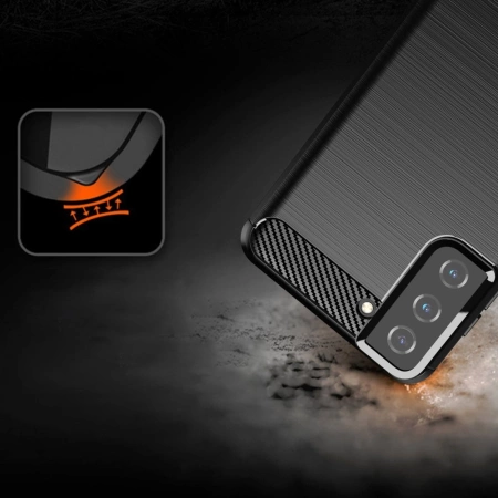 HURTEL ETUI POKROWIEC CARBON CASE DO SAMSUNG GALAXY S21 PLUS 5G ELASTYCZNE