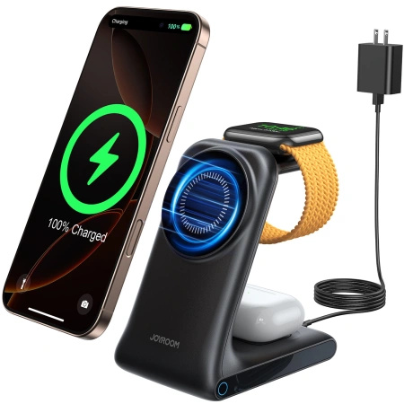 JOYROOM ŁADOWARKA BEZPRZEWODOWA 3 W 1 DO IPHONE 12 13 14 DO MAGSAFE