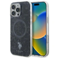 US POLO ASSN POKROWIEC DO MAGSAFE DO IPHONE 16 PRO 6.3 CZARNY Z RINGIEM