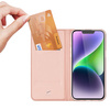 Etui do iPhone 15 Plus pokrowiec z klapką i portfelem Dux Ducis Skin Pro - różowe