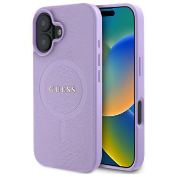 GUESS ETUI HARD CASE DO IPHONE 16 6.1 SAFFIANO Z TECHNOLOGIĄ DO MAGSAFE