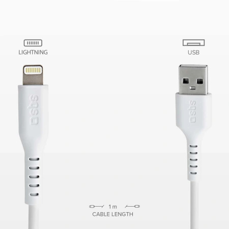 SBS KABEL USB-A DO LIGHTNING 1M DO IPHONE 11 12 13 14 15 SZYBKIE ŁADOWANIE