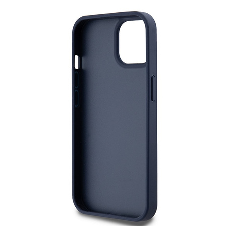 DKNY ETUI HARDCASE DO IPHONE 15 14 13 Z LOGO METALOWYM LEATHER MONO STRIPE