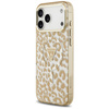 Etui Guess Leopard Glitter MagSafe do    iPhone 17 Pro Max brązowy