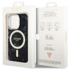 Etui Guess GUHMP14LPCUMAK na iPhone 14 Pro - czarne Marble MagSafe