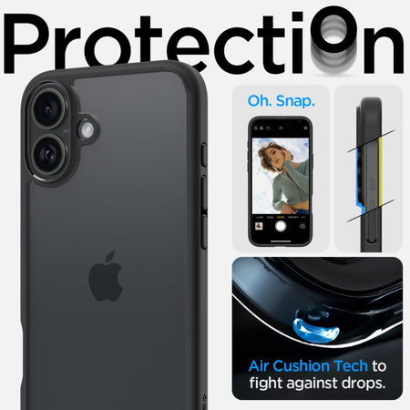 SPIGEN ULTRA HYBRID DO IPHONE 16 PLUS CASE OCHRONNE Z PRZEZROCZYSTYM TYŁEM