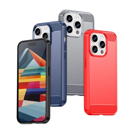 HURTEL ETUI CARBON CASE DO IPHONE 15 PRO ELASTYCZNE OCHRONA I WYTRZYMAŁOŚĆ