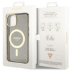 Etui Guess GUHMP14SHCMCGK na iPhone 14 - czarne Glitter Gold MagSafe