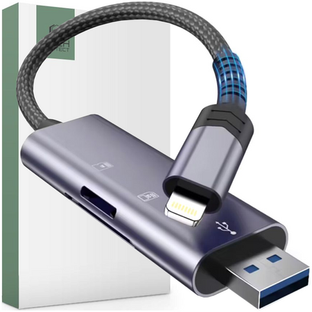 TECH-PROTECT ULTRABOOST CARD READER DO SD MICRO SD DO LIGHTNING USB