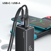 USAMS ŁADOWARKA 1XUSB-C 1XUSB T47 65W PD DO TELEFONÓW Z SZYBKIM ŁADOWANIEM