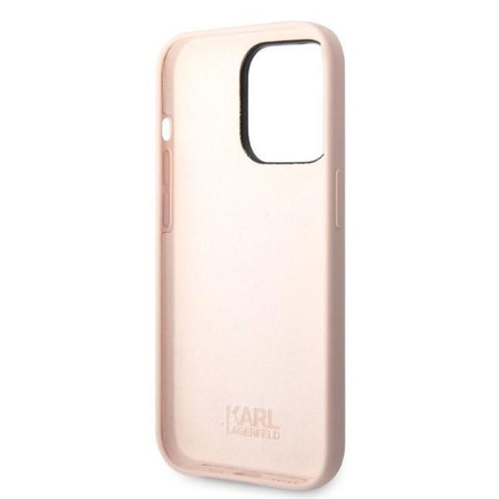 Karl Lagerfeld KLHCP14XSNIKBCP iPhone 14 Pro Max 6,7" hardcase różowy/pink Silicone Ikonik