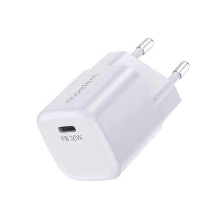 Ładowarka sieciowa Choetech PD5007 USB-C PD 30W GaN - biała