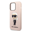 Karl Lagerfeld KLHMP14LSNIKBCP iPhone 14 Pro 6,1" hardcase różowy/pink Silicone Ikonik Magsafe
