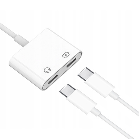 ADAPTER 2X USB-C PRZEJŚCIÓWKA KABEL USB TYP C DO SAMSUNG APPLE XIAOMI Z DAC