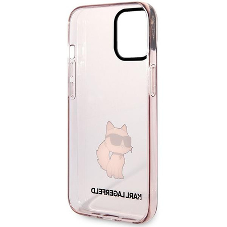 Etui Karl Lagerfeld KLHCP12MHNCHTCP na iPhone 12 /12 Pro - różowe Ikonik Choupette