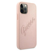 Guess GUHCP12LRSAVSRG iPhone 12 Pro Max 6,7" różowy/pink hardcase Saffiano Vintage Script