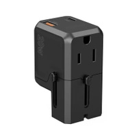 Ładowarka podróżna Choetech PD6038 USB-C USB-A PD 20W USA EU UK AU - czarna