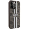 Etui Guess GUHMP13XP4RPSW na iPhone 13 Pro Max 6.7" - brązowe 4G Printed Stripes MagSafe