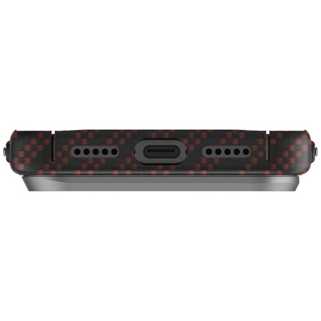 Etui UNIQ Keva EDGE do iPhone 17 Pro     Magclick Charging pomarańczowy