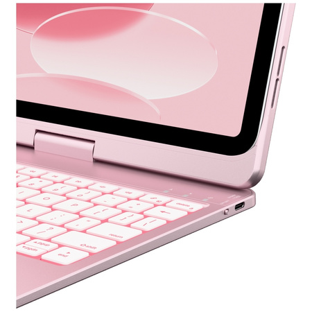 Etui Typecase Flexbook Touch             z klawiaturą do iPad 11" (A16) 2025 / iPad 10.9" 2022 jasno różowy