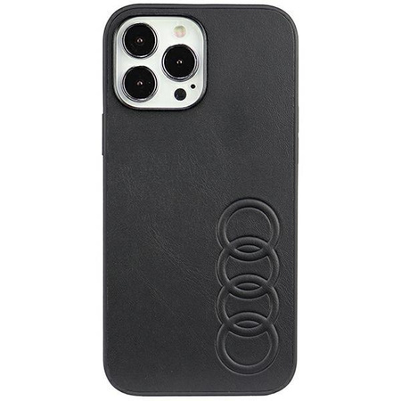 Etui Audi Synthetic Leather na iPhone 13 Pro Max 6.7" - czarne AU-TPUPCIP13PM-TT/D1-BK