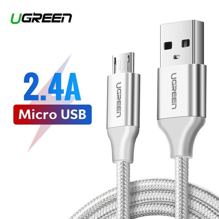 UGREEN KABEL USB DO MICRO USB 2M QC 3.0 2.4A DO TELEFONÓW SZYBKIE ŁADOWANIE