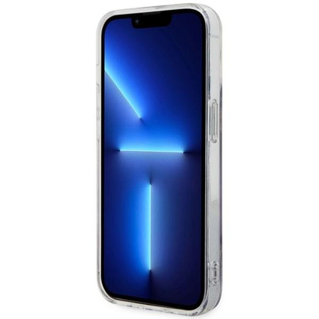 Etui Guess GUHMP14LHTMRSU na iPhone 14 Pro purpurowy/purple hardcase Golden Marble MagSafe