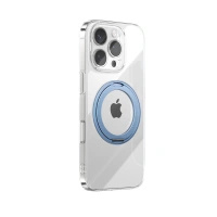 Etui Joyroom JR-16JL6 na iPhone 16 Pro Max ultracienkie kompatybilne z MagSafe z ringiem-podstawką 360° - niebieskie