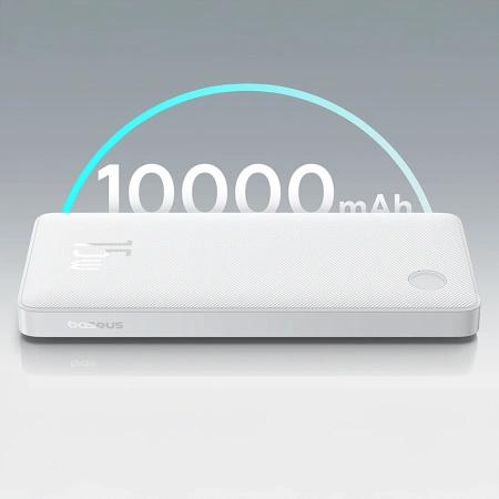 Powerbank Baseus Airpow Lite 10000mAh 15W z kablem Baseus Simple USB-A - USB-C 30cm - biały