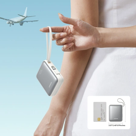 JOYROOM POWERBANK 10000MAH 22,5W Z KABLAMI USB-C I LIGHTNING DO IPHONE 12