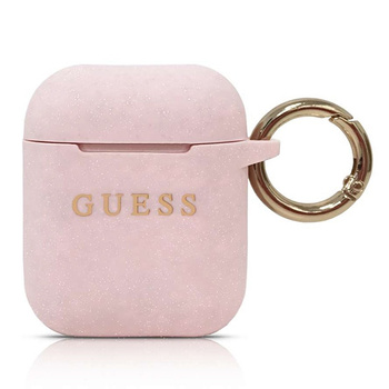 GUESS ETUI DO AIRPODS 1/2 POKROWIEC SILIKONOWY Z KOLEKCJI GLITTER