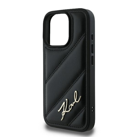 KARL LAGERFELD ETUI HARDCASE DO IPHONE 16 PRO QUILTED Z DEKORACYJNYM WZOREM