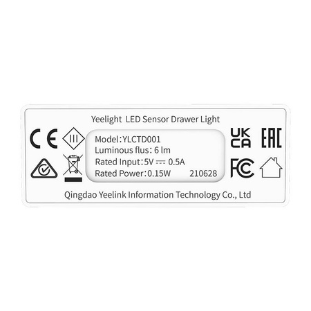 YEELIGHT LAMPKA LED SENSOR 4SZT DO SZUFLADY Z CZUJNIKIEM RUCHU DO GARDEROBY