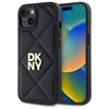 DKNY ETUI POKROWIEC CASE DO APPLE IPHONE 14 QUILTED STACK LOGO CZARNY
