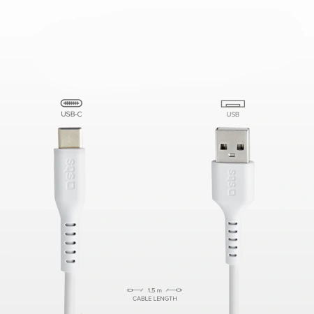 SBS KABEL USB-A DO USB-C 1,5M DO SMARTFONÓW ŁADOWANIE I TRANSFER DANYCH 15W
