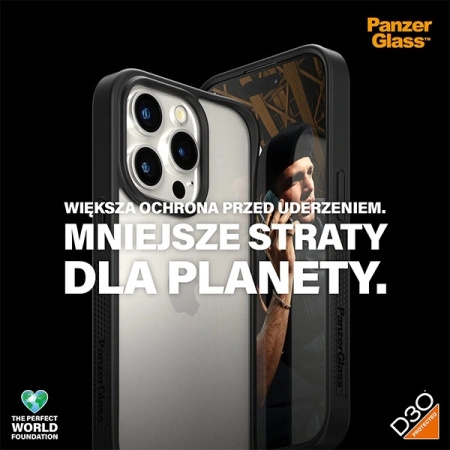 Etui PanzerGlass ClearCase na iPhone 15 Pro z certyfikatem Military Grade - przezroczysto-czarne